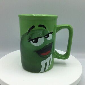 Green M&M's Character Face 3D Coffee Mug Cup 2011